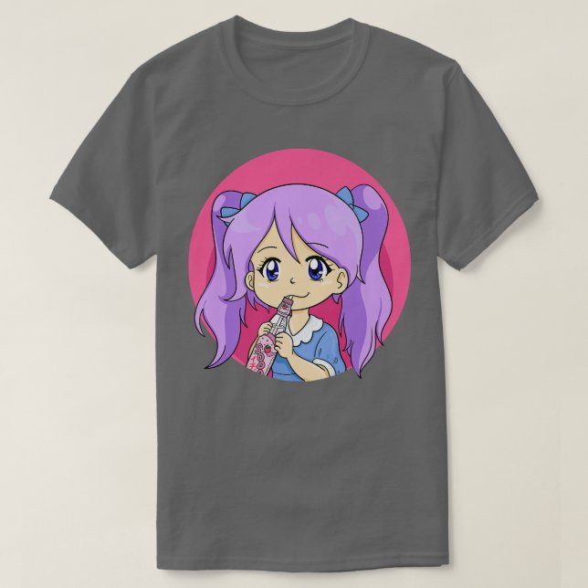 T-shirt Soda aux fraises et myrtilles japonais Japon  (Design devant)