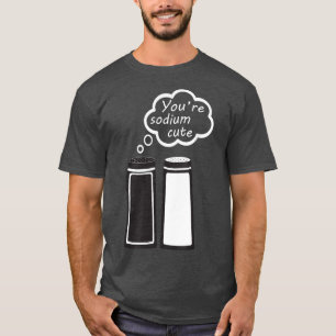 T-shirt Sodium Cute Chemistry Love Sel et Poivre Couple