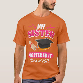 T-shirt Sœur a une maîtrise diplômée 2023 maîtrise
