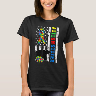 T-shirt Sœur appariée à la famille Sensibilisation à l'aut