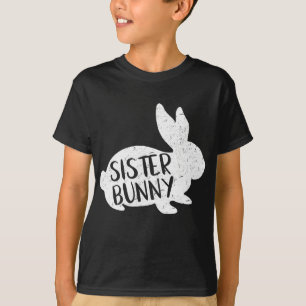 T-shirt Soeur Bunny Cute Matching Famille Pâques