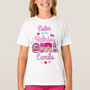 T-shirt Soeur Candyland de la fille d'anniversaire   lolli