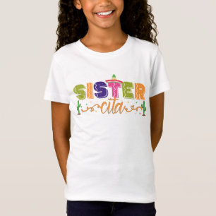 T-Shirt Soeur Correspondant 1er anniversaire Fiesta Party,
