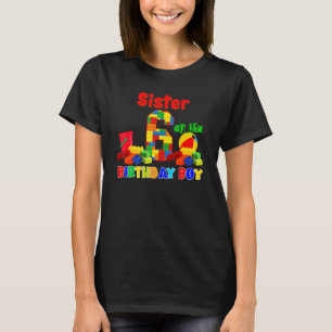 T-shirt Soeur D'Anniversaire Bâtiment Garçon Bâtiment 6 An