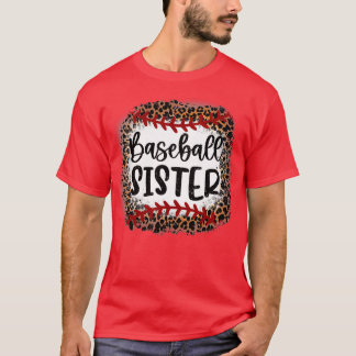T-shirt Soeur de baseball Léopard Soeur de baseball