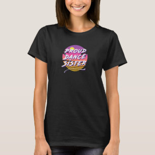 T-shirt Soeur de danse féminine, style rétro des années 80