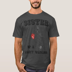 T-shirt Soeur de guerrier cardiaque Squelette Maladie card