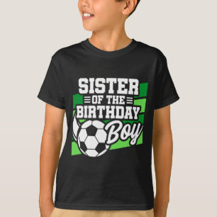 T-shirt Soeur de la fête d'anniversaire du garçon de footb