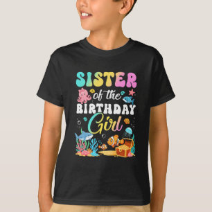 T-shirt Sœur de la fille qui fête son anniversaire Poisson