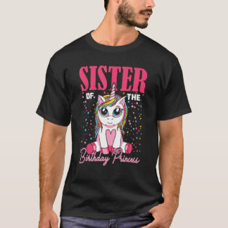 T-shirt Soeur De La Princesse Anniversaire Promue À Big Si