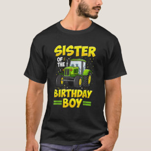T-shirt Soeur De L'Anniversaire Boy Tractor Farm Truck Par