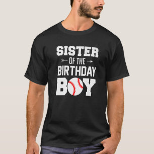 T-shirt Soeur De L'Anniversaire Garçon Baseball Famille Ma
