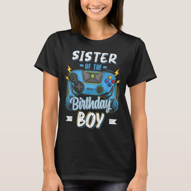 T-shirt Soeur de l'Anniversaire Garçon Famille de jumelage (Devant)