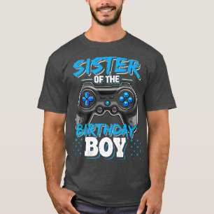 T-shirt Soeur de l'Anniversaire Garçon Matching Vidéo Jeu 