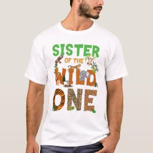 T-shirt Soeur De L'Anniversaire Sauvage Un Safari Annivers
