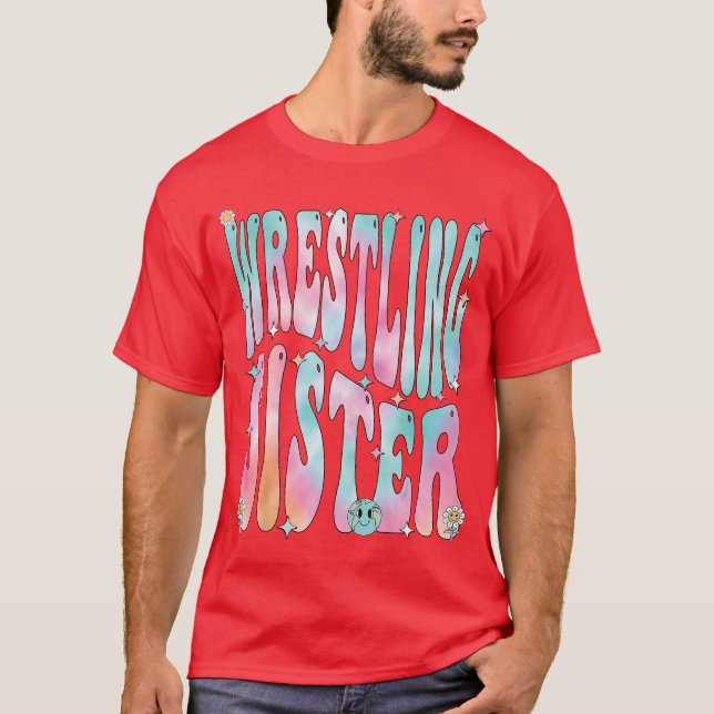 T-shirt Sœur de lutte Sœur de lutte groovy amis (Devant)