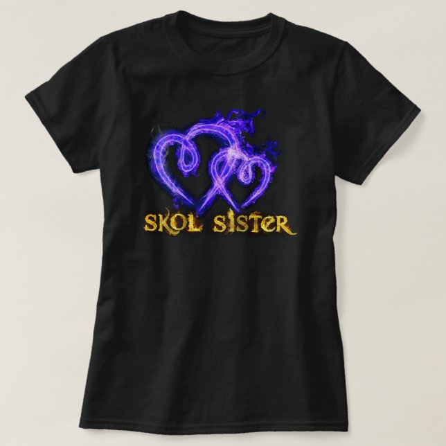 T-shirt Soeur de peau Coeurs flamants (Design devant)