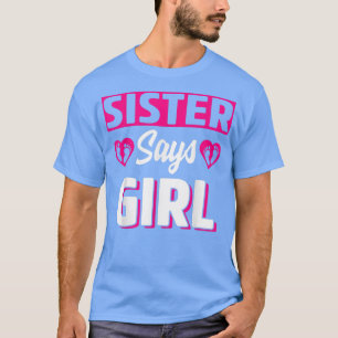 T-shirt Soeur Dit Girl mignonne Genre Revela Team Pink Bab