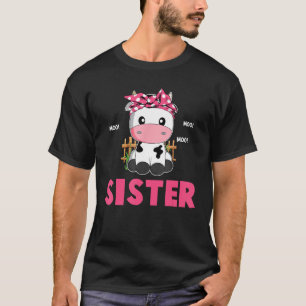 T-shirt Sœur drôle Vache Mignonne Vache Agriculteur Annive