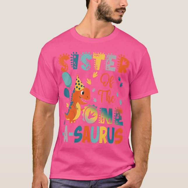 T-shirt Soeur Du Dinosaure D'Anniversaire Un-A-Saurus 2E P (Devant)