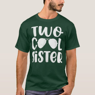 T-shirt Soeur Du Garçon D'Anniversaire Deux Cool 2e Annive