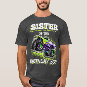 T-shirt Sœur du garçon d'anniversaire Monster Truck Annive