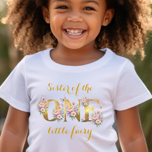 T-shirt Sœur du jardin de fées 1er anniversaire