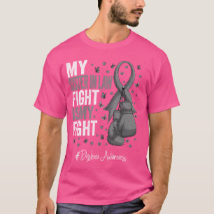 T-shirt Soeur du ruban d'argent en droit Sensibilisation à
