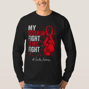 T-shirt Soeur du ruban rouge en droit Sensibilisation à la