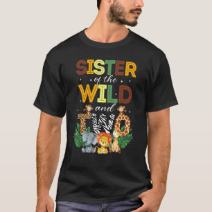 T-shirt Soeur Du Sauvage Deux Zoo Anniversaire Safari Jung