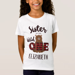 T-Shirt Soeur du Sauvage ONE Plaid Bear Anniversaire fête