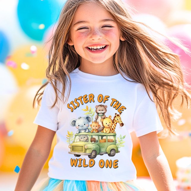 T-shirt Soeur du Sauvage Un safari animal anniversaire (Créateur téléchargé)