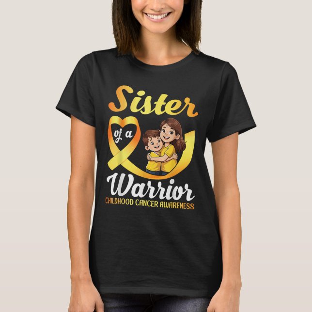 T-shirt Soeur D'Un Guerrier Bro De Sensibilisation Au Canc (Devant)