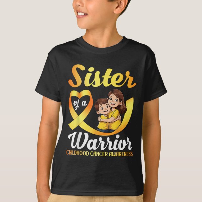 T-shirt Soeur D'Un Guerrier Bro De Sensibilisation Au Canc (Devant)