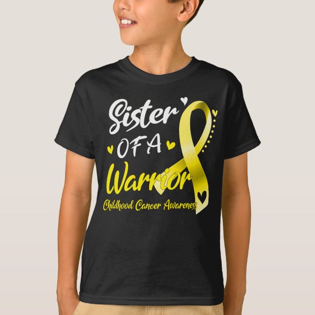 T-shirt Soeur d'un guerrier Sensibilisation au cancer de l (Devant)