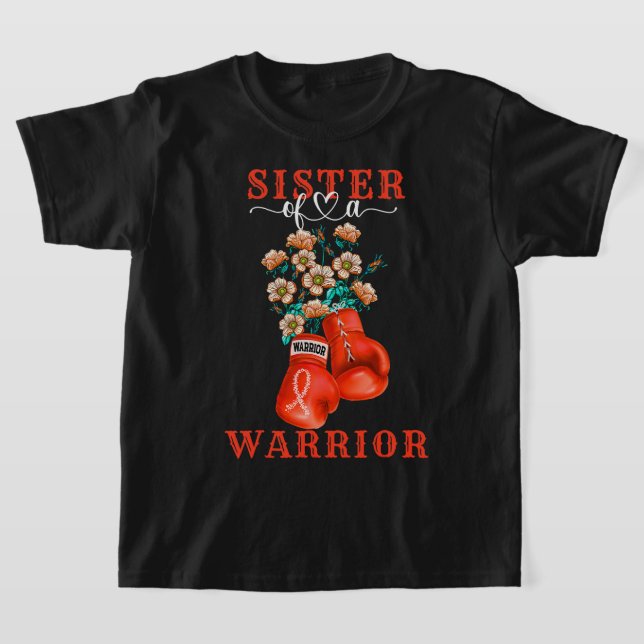 T-shirt Soeur D'Un Guerrier Soutien À La Sensibilisation A (Poser)