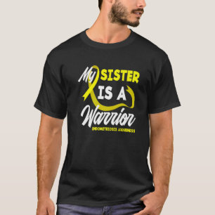T-shirt Soeur Est Un Guerrier Yellow Ribbon Endometriosis