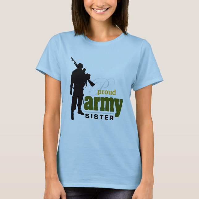 T-shirt Soeur fière d'armée (Devant)