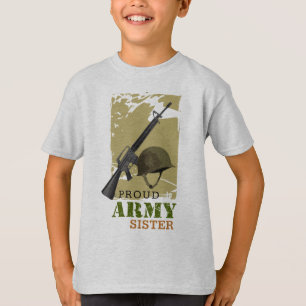 T-shirt Soeur fière d'armée