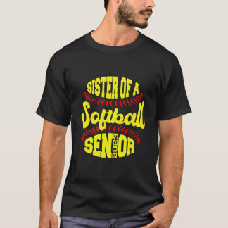 T-shirt Sœur fière d'une senior de softball diplômée 2023