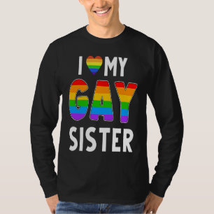 T-shirt Sœur gay LGBT Fierté arc-en-ciel Lesbienne Transge