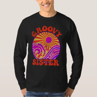 T-shirt Sœur Groovy Esthétique des Années 70 Nostalgie Rét