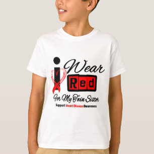 T-shirt Soeur jumelle - je porte la maladie cardiaque