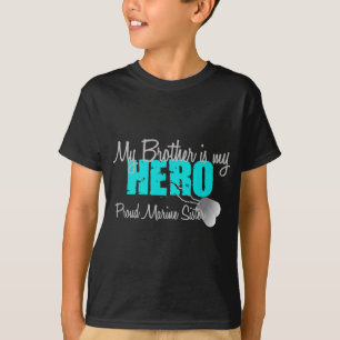 T-shirt Soeur marine - le frère est mon héros