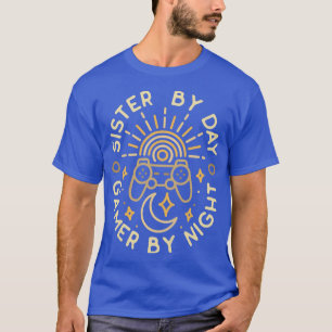 T-shirt Soeur Par Jour Joueur Par Nuit Jeux Vidéo Ventilat