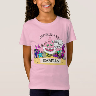 T-Shirt Soeur personnalisée de bébé requin