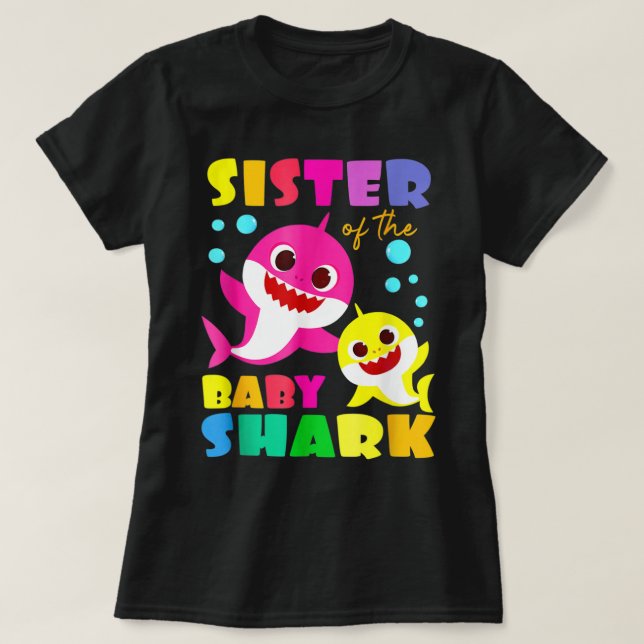 T-shirt Soeur Requin Anniversaire Soeur Requin Tee Famille (Design devant)
