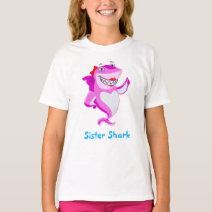 T-shirt Soeur Requin   Funny Personnalisé