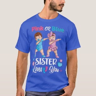 T-shirt Soeur Rose Ou Bleue Vous Aime Bébé Genre Révéler P