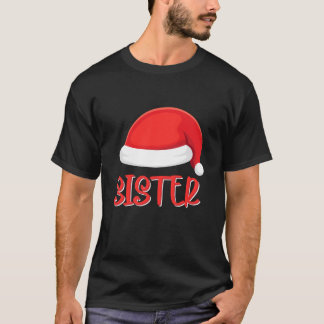 T-shirt Soeur Santa Hat Correspondants Famille Noël Soeur